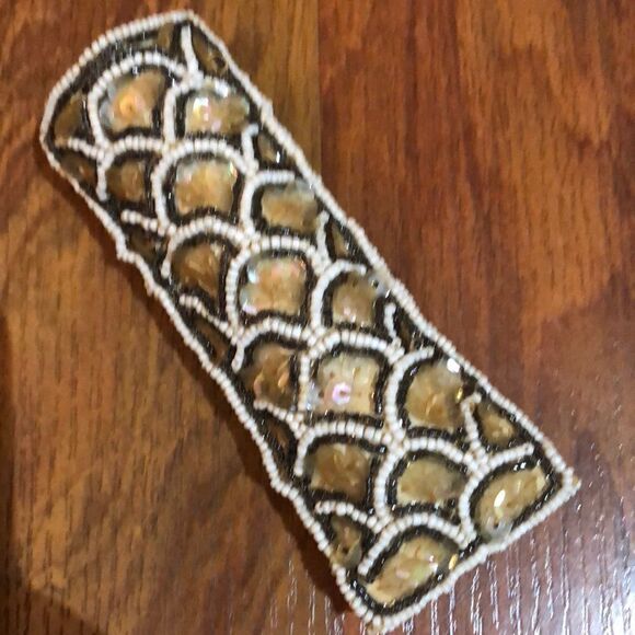Vintage Hand beaded mermaid scale lipstick holder - Picture 1 of 6